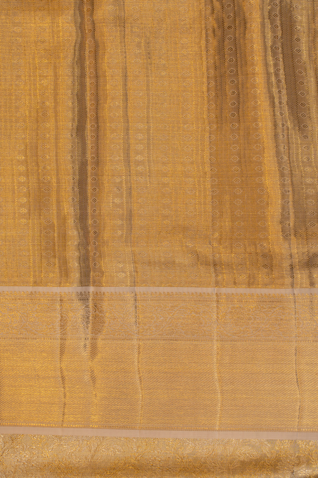 Gold tissue floral pure Kanchipuram silk saree