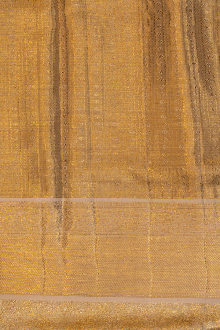 Gold tissue floral pure Kanchipuram silk saree