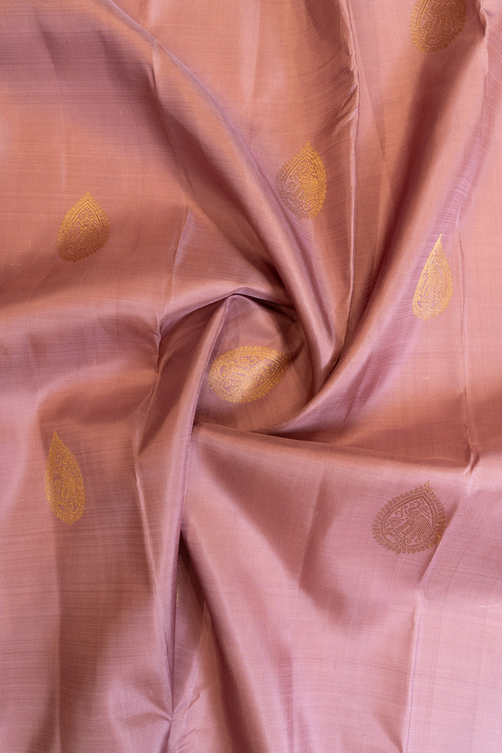 Lilac pink pastel pure Kanchipuram silk saree