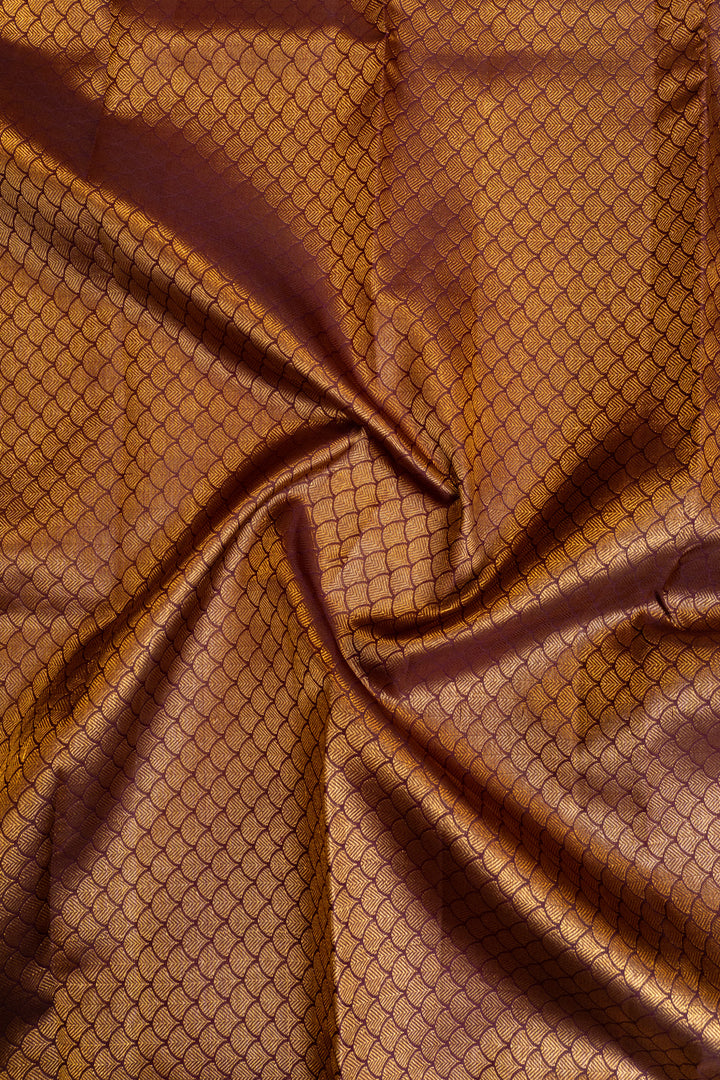 Sangria purple and gold traditional pure Kanchipuram silk saree