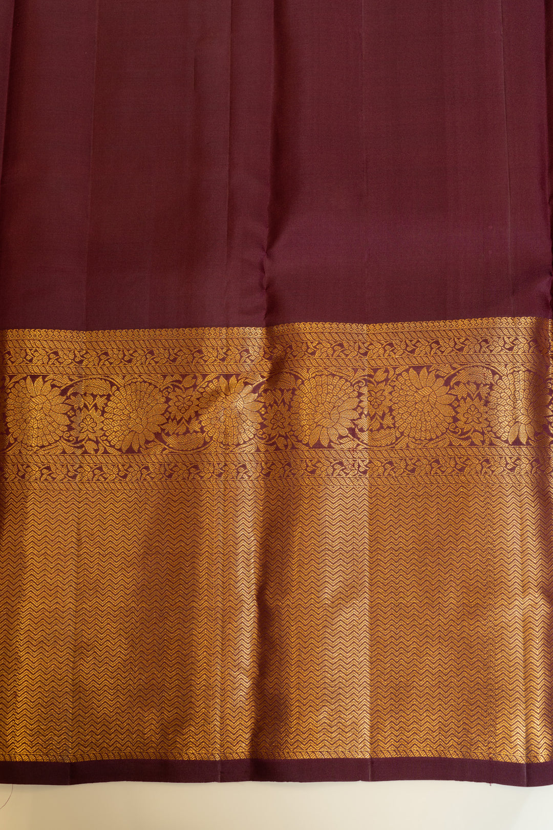 Sangria purple and gold traditional pure Kanchipuram silk saree