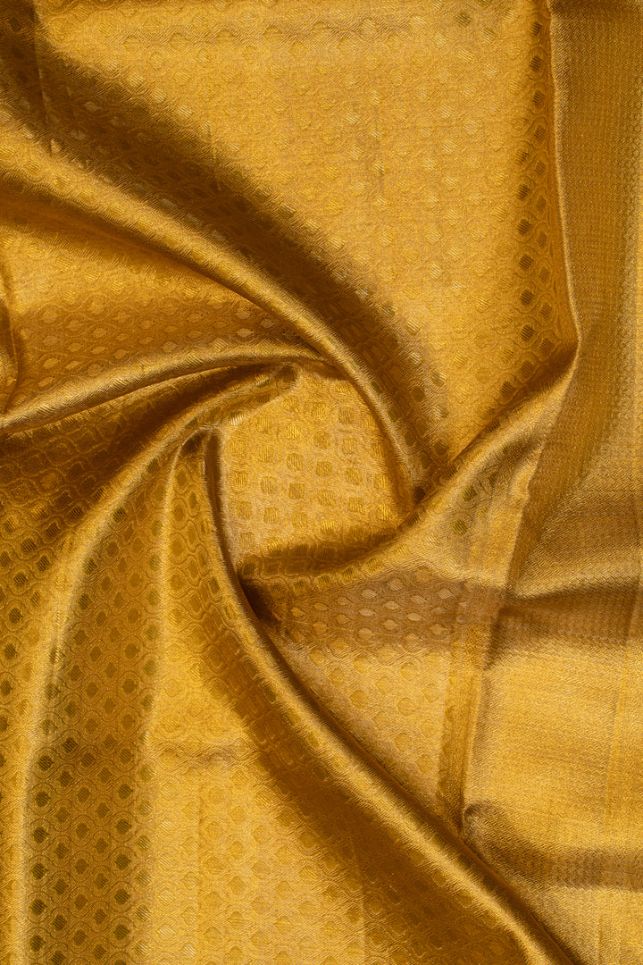 Silver and gold floral pure tissue Kanchipuram silk saree