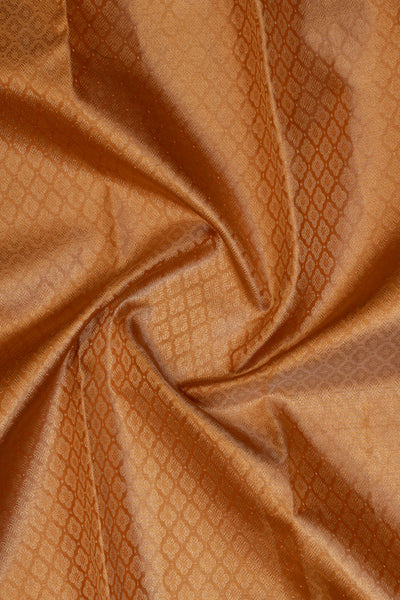 Goldish orange tissue pure Kanchipuram silk saree