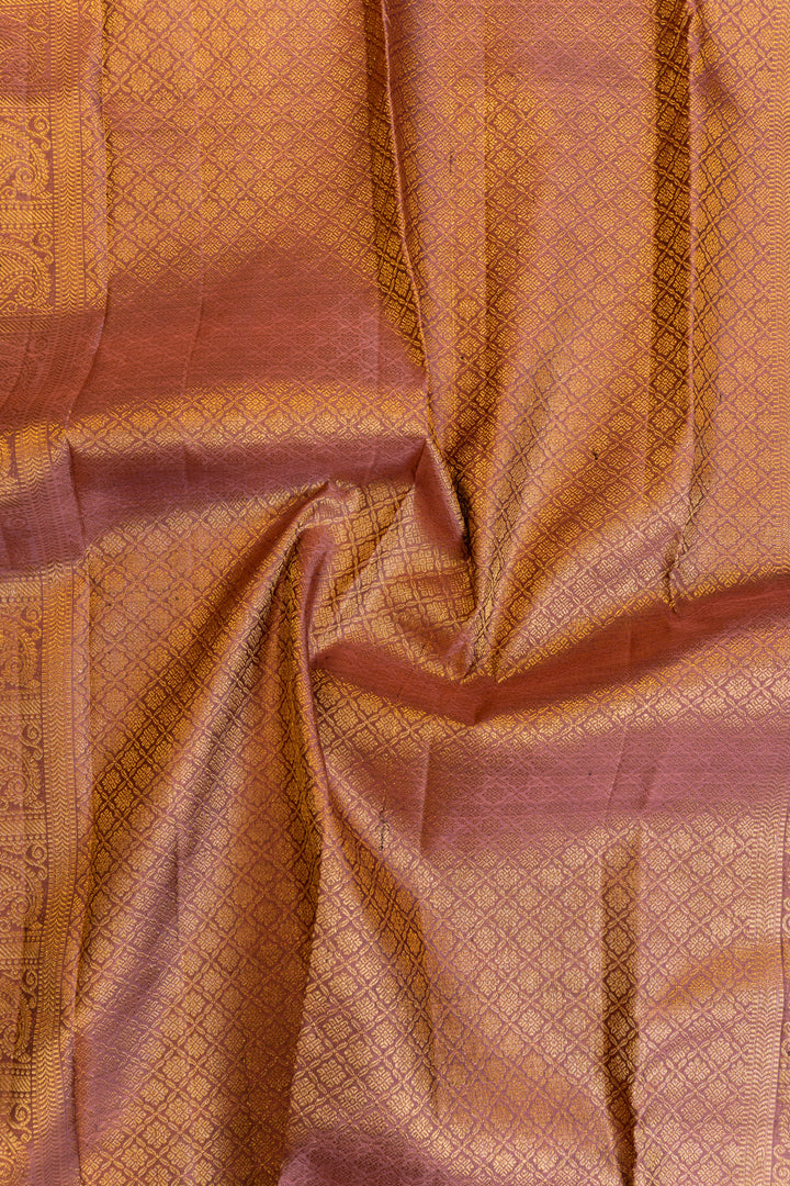 Lava grey and maroon traditional pure Kanchipuram silk saree