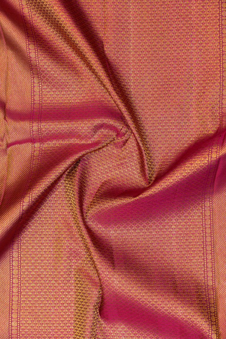 Matte purple brocade pure Kanchipuram silk saree