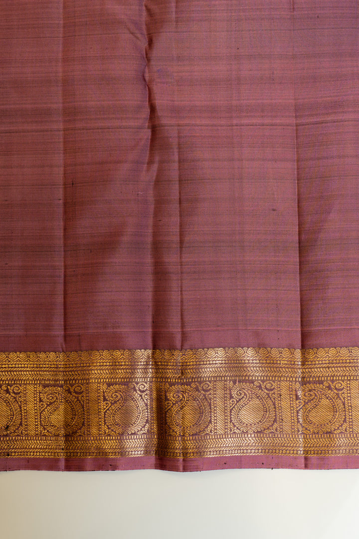 Lava grey and maroon traditional pure Kanchipuram silk saree