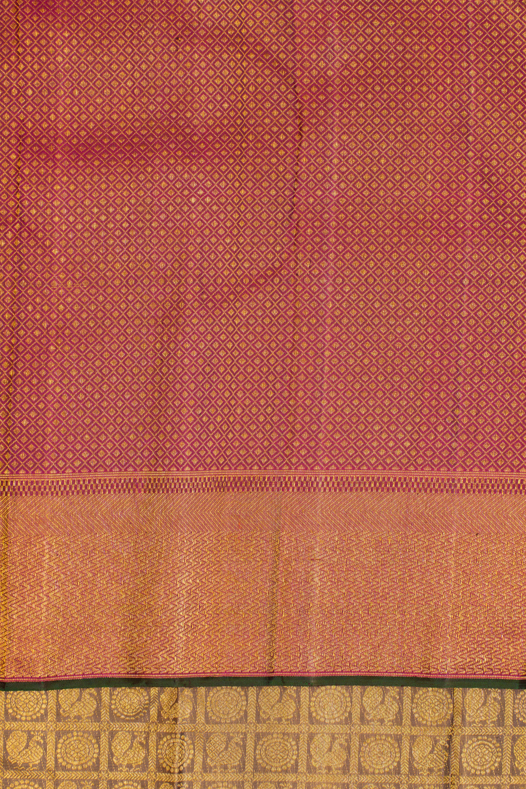Matte purple brocade pure Kanchipuram silk saree