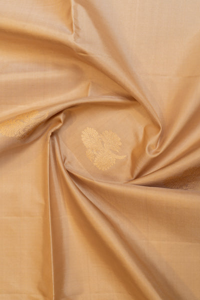 Beige and peach tie and dye pure soft silk saree