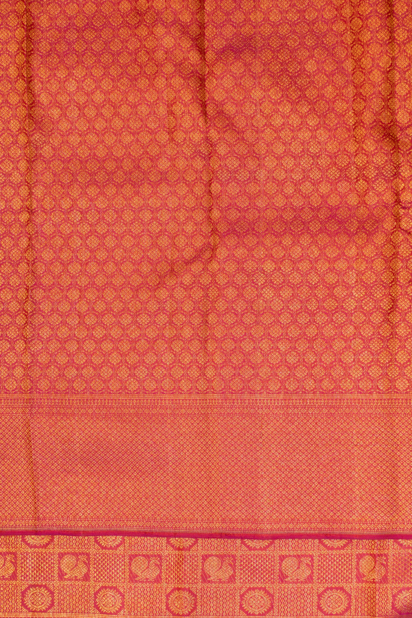 Magenta pink brocade pure Kanchipuram silk saree