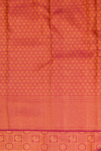 Magenta pink brocade pure Kanchipuram silk saree