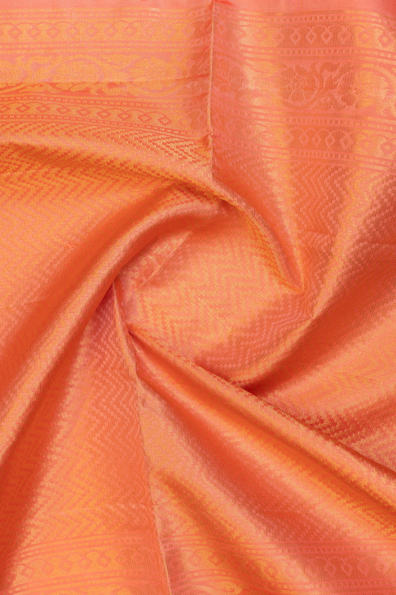 Lotus pink and peach pure soft silk saree