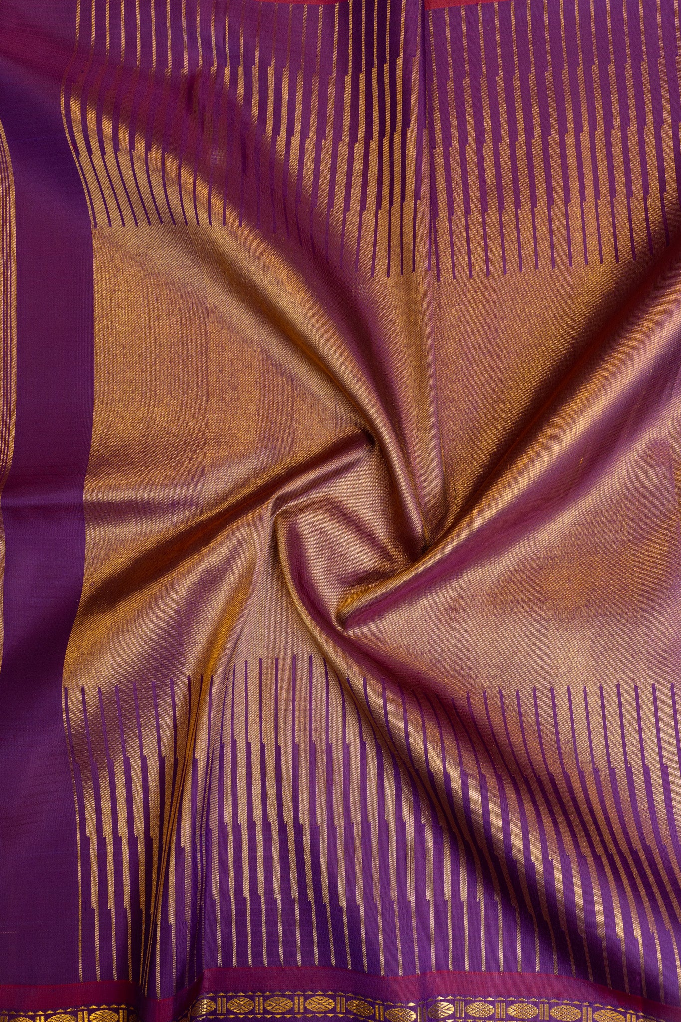 Blush pink and purple pure zari checks Kanchipuram silk saree