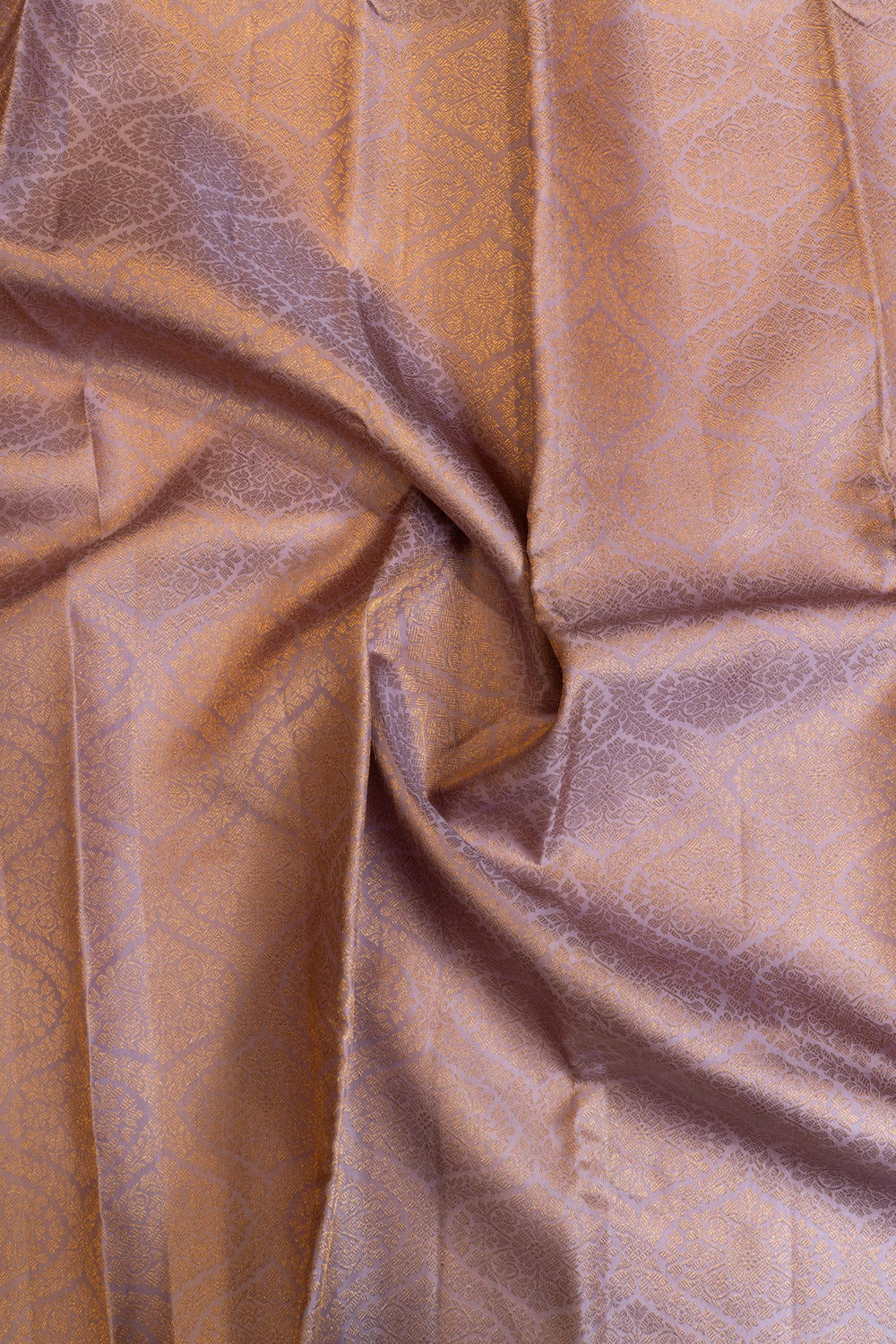 Lilac brocade pure Kanchipuram silk saree