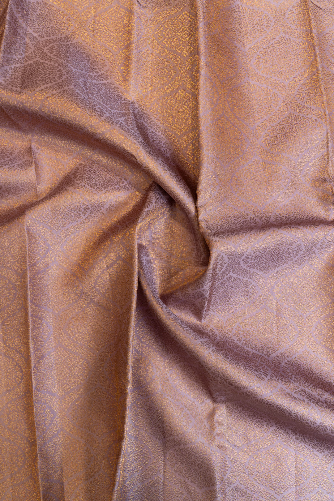 Lilac brocade pure Kanchipuram silk saree