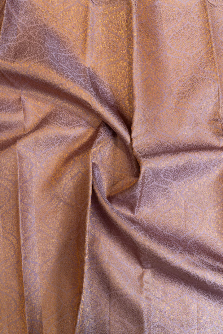 Lilac brocade pure Kanchipuram silk saree