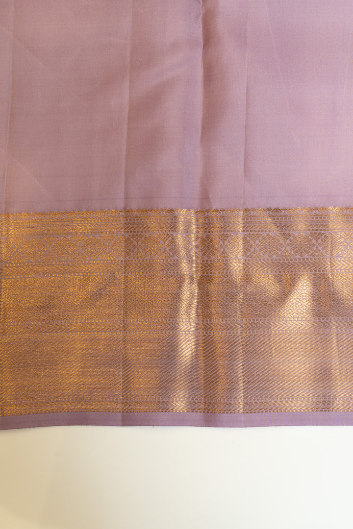 Lilac brocade pure Kanchipuram silk saree