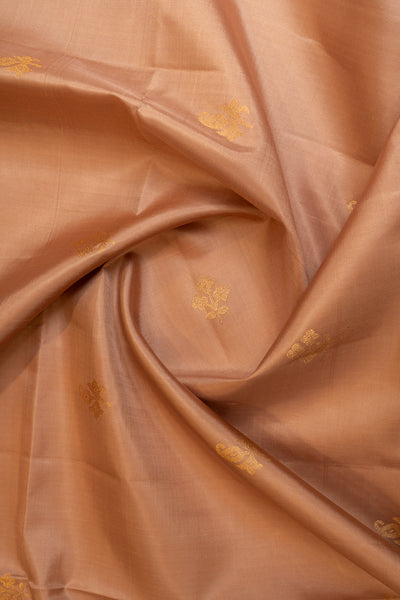 Pastel pink and green pure soft silk saree