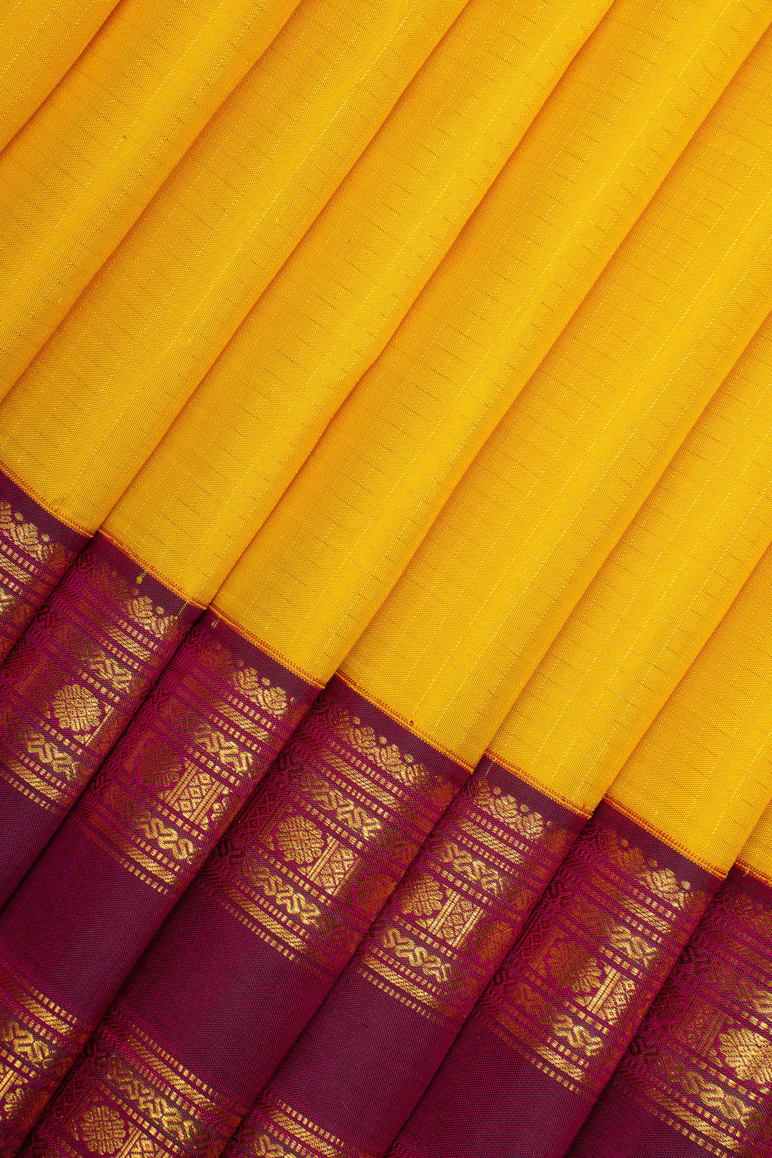 Yellow Traditional Pure Kanchipuram Silk Saree