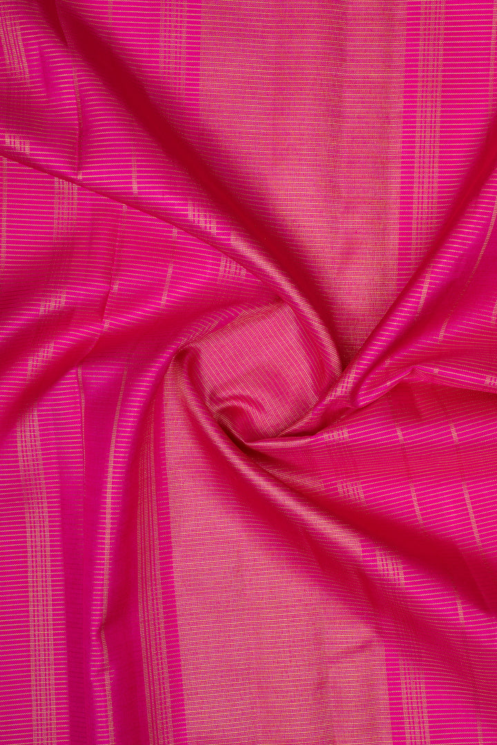 Peacock Blue and Magenta Vairaoosi Pure Kanchipuram Silk Saree