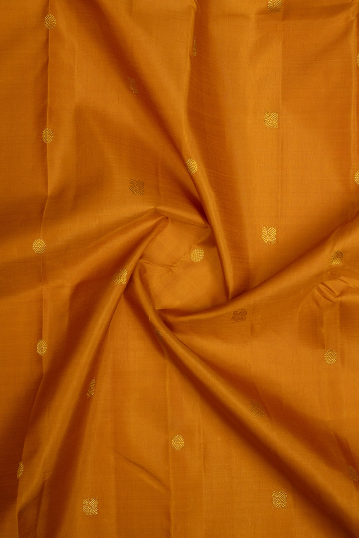 Rust Orange and Green Pure Kanchipuram Silk Saree