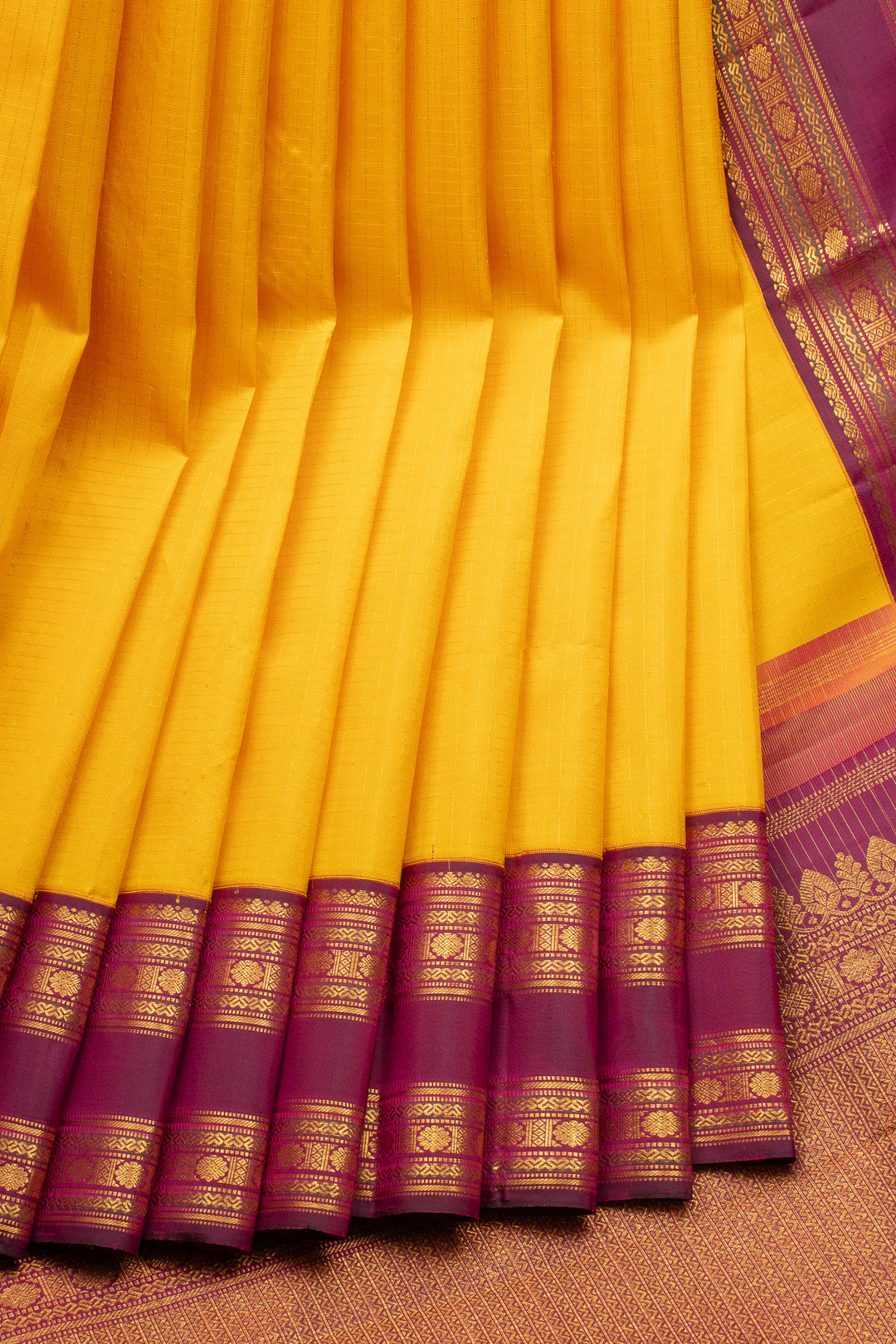 Yellow Traditional Pure Kanchipuram Silk Saree