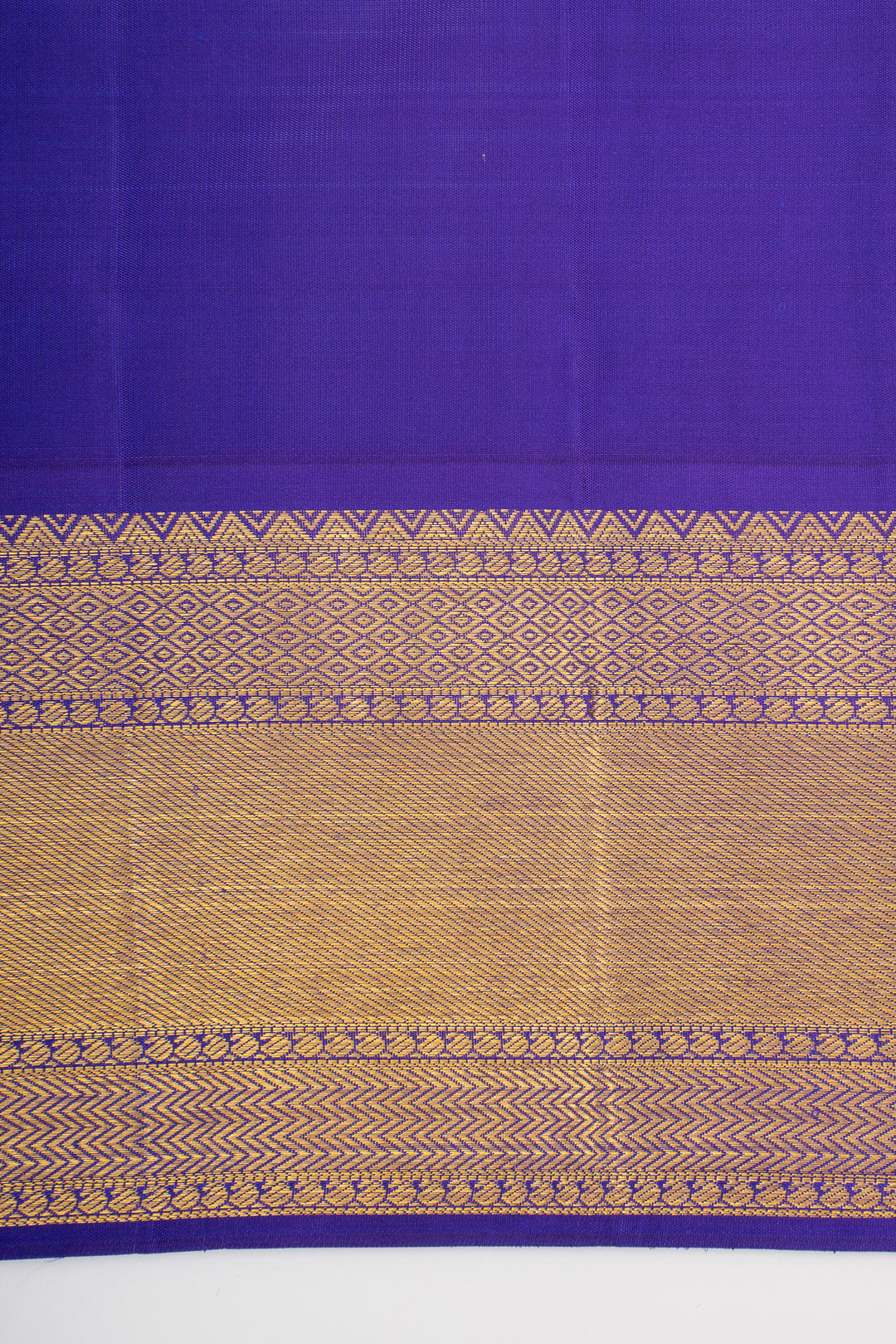 Coral Peach and Blue Traditional Pure Kanchipuram Silk Saree