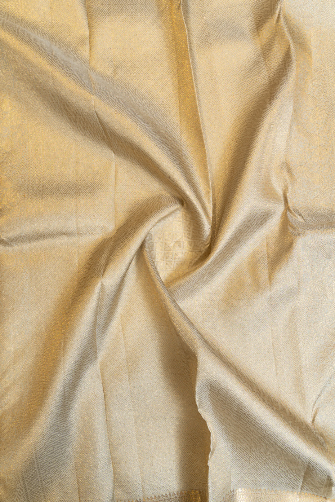 Tea green rettai pettu pure Kanchipuram silk saree