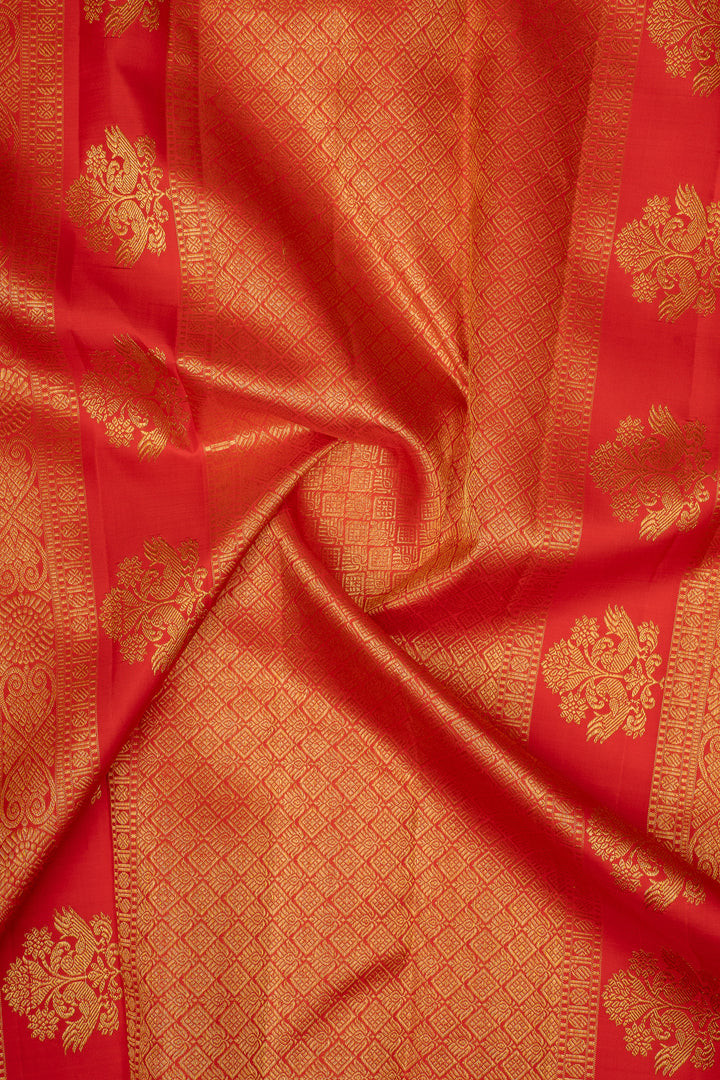 Beige Ganga Jamuna Pure Kanchipuram Silk Saree