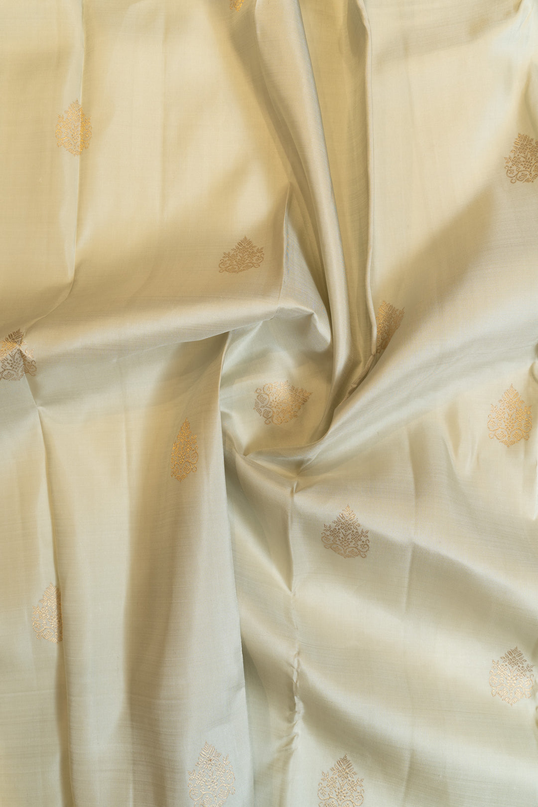 Tea green rettai pettu pure Kanchipuram silk saree