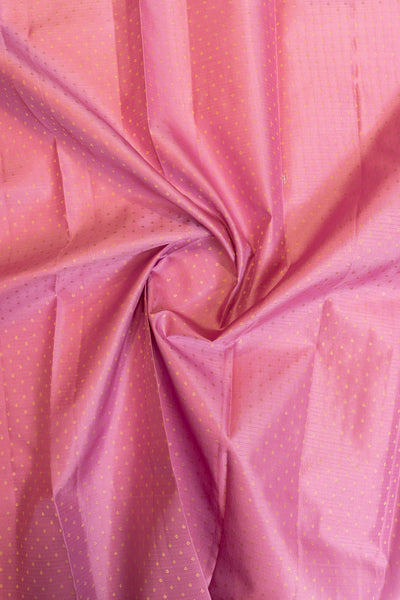 Lilac pink turning border pure Kanchipuram silk saree