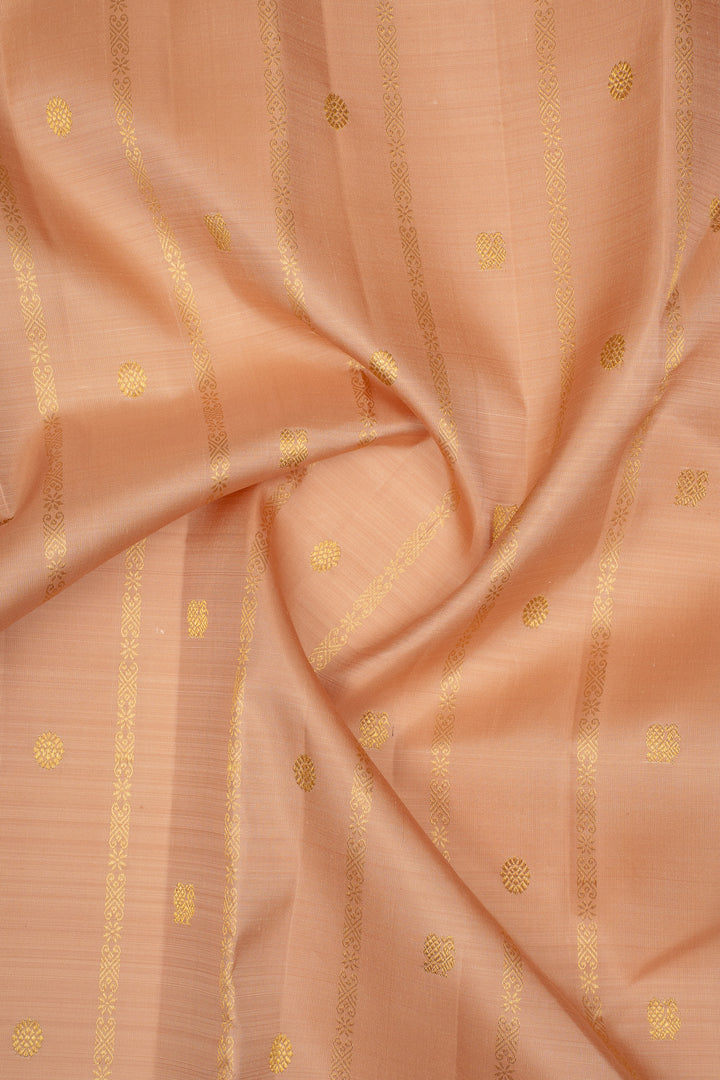 Beige Ganga Jamuna Pure Kanchipuram Silk Saree