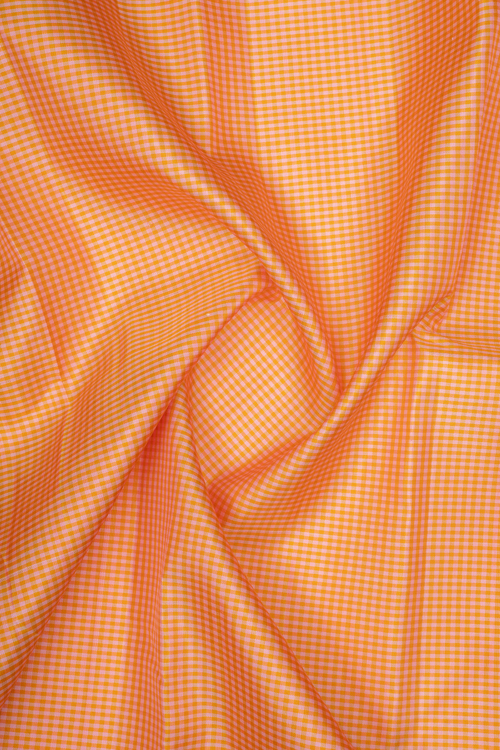 Orange and Ivory Podikattam Pure Kanchipuram Silk Saree