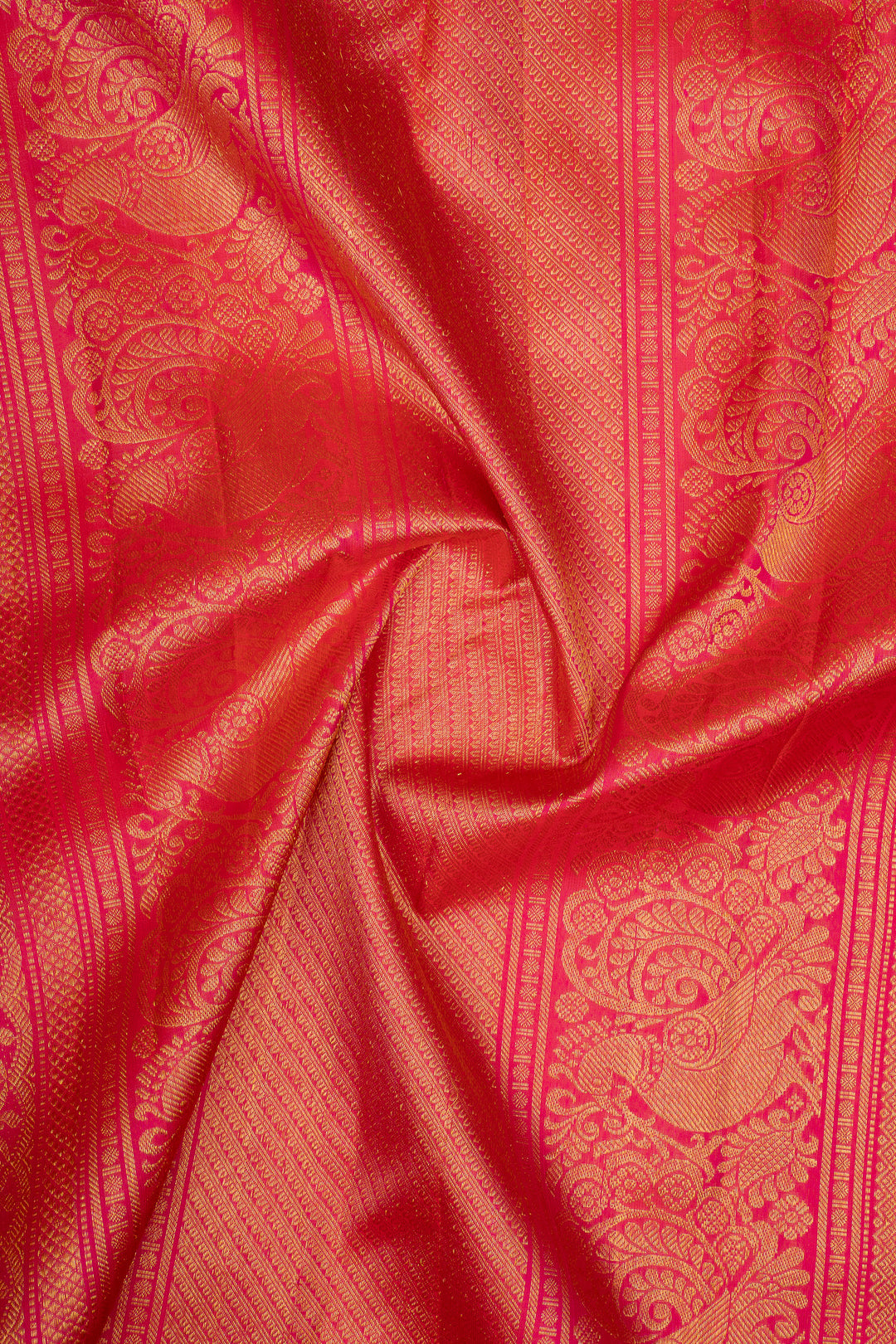 Pearl White Ganga Jamuna Pure Kanchipuram Silk Saree