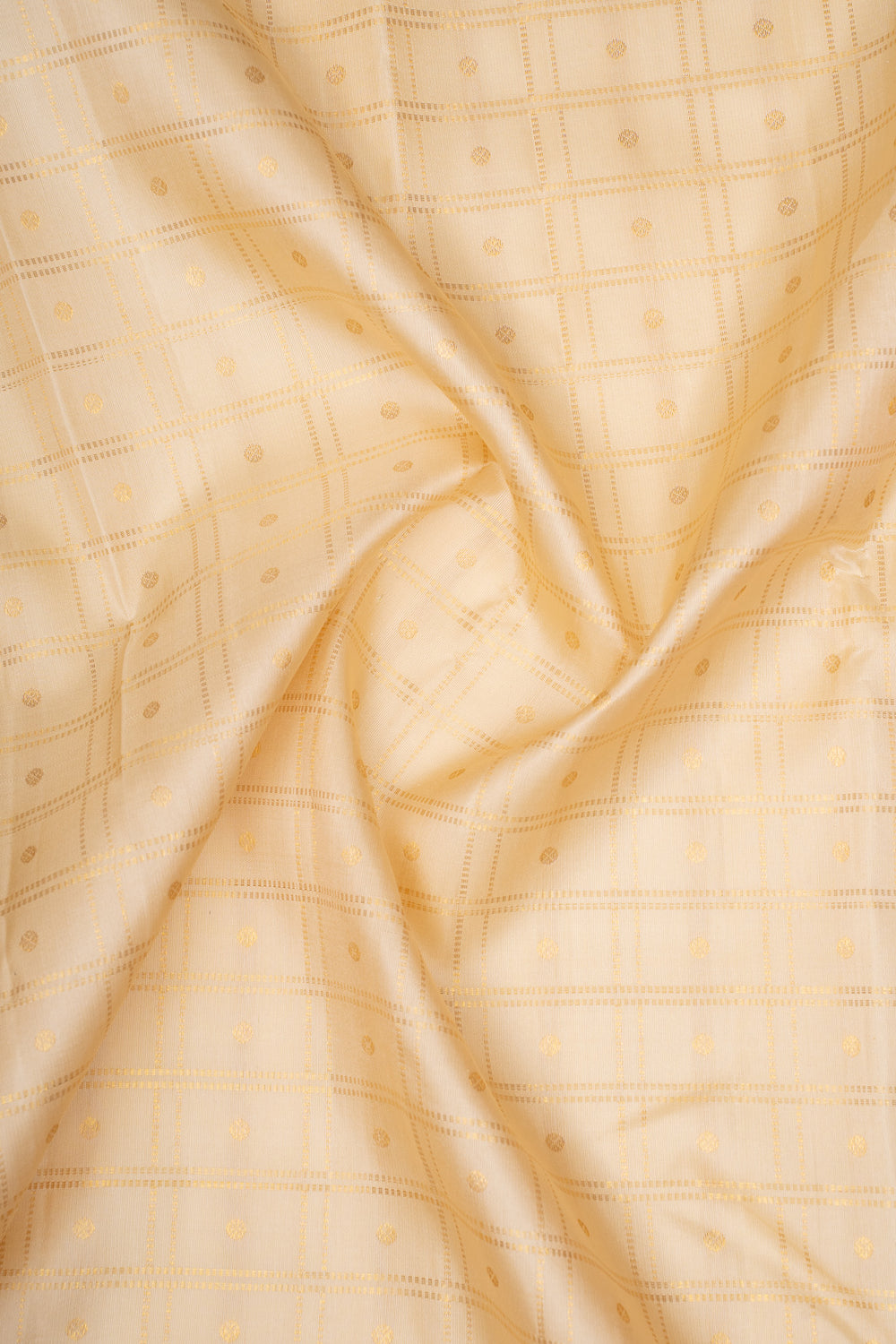 Pearl White Ganga Jamuna Pure Kanchipuram Silk Saree
