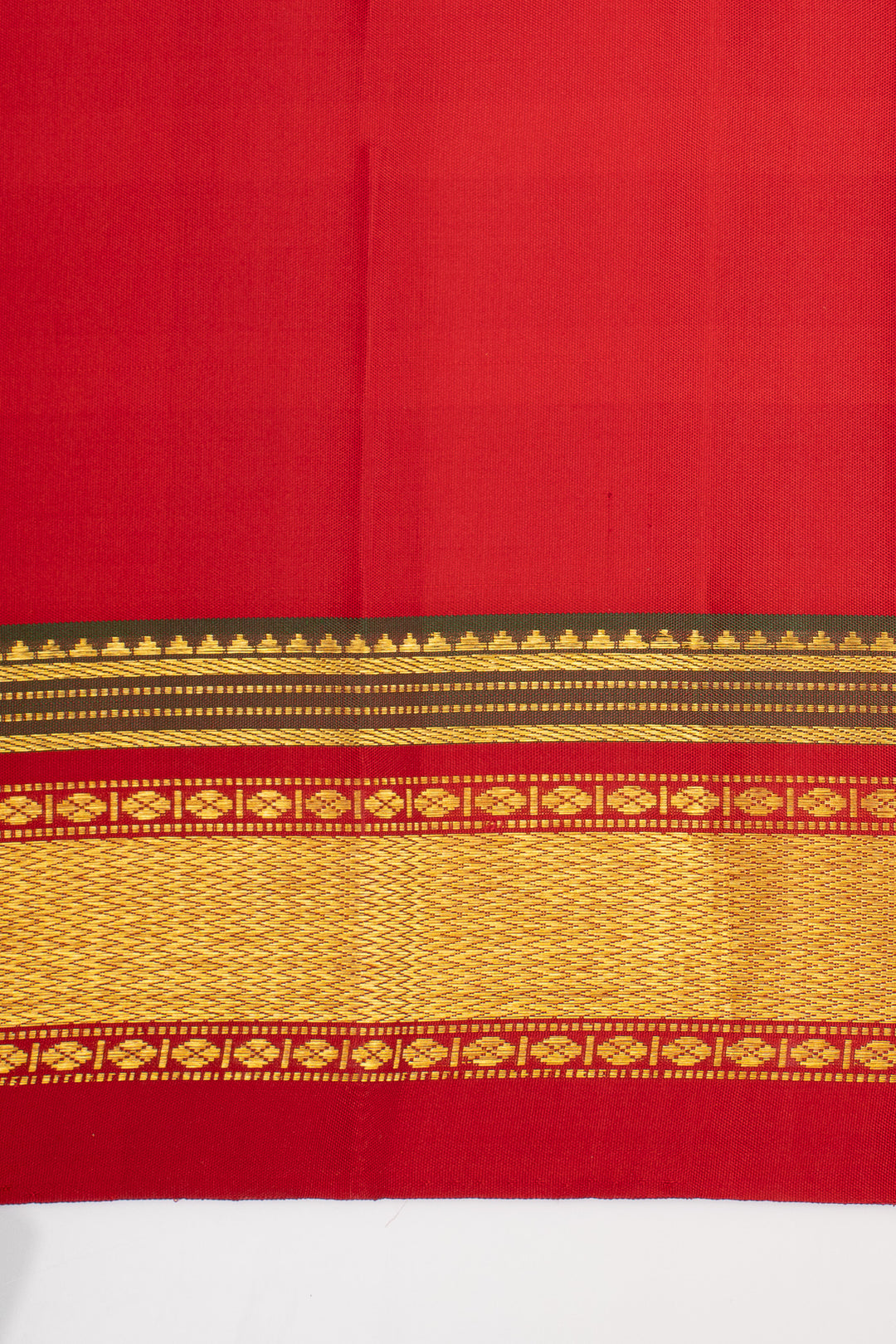 Palum Pazhamum Checks Pure Kanchipuram Silk Saree