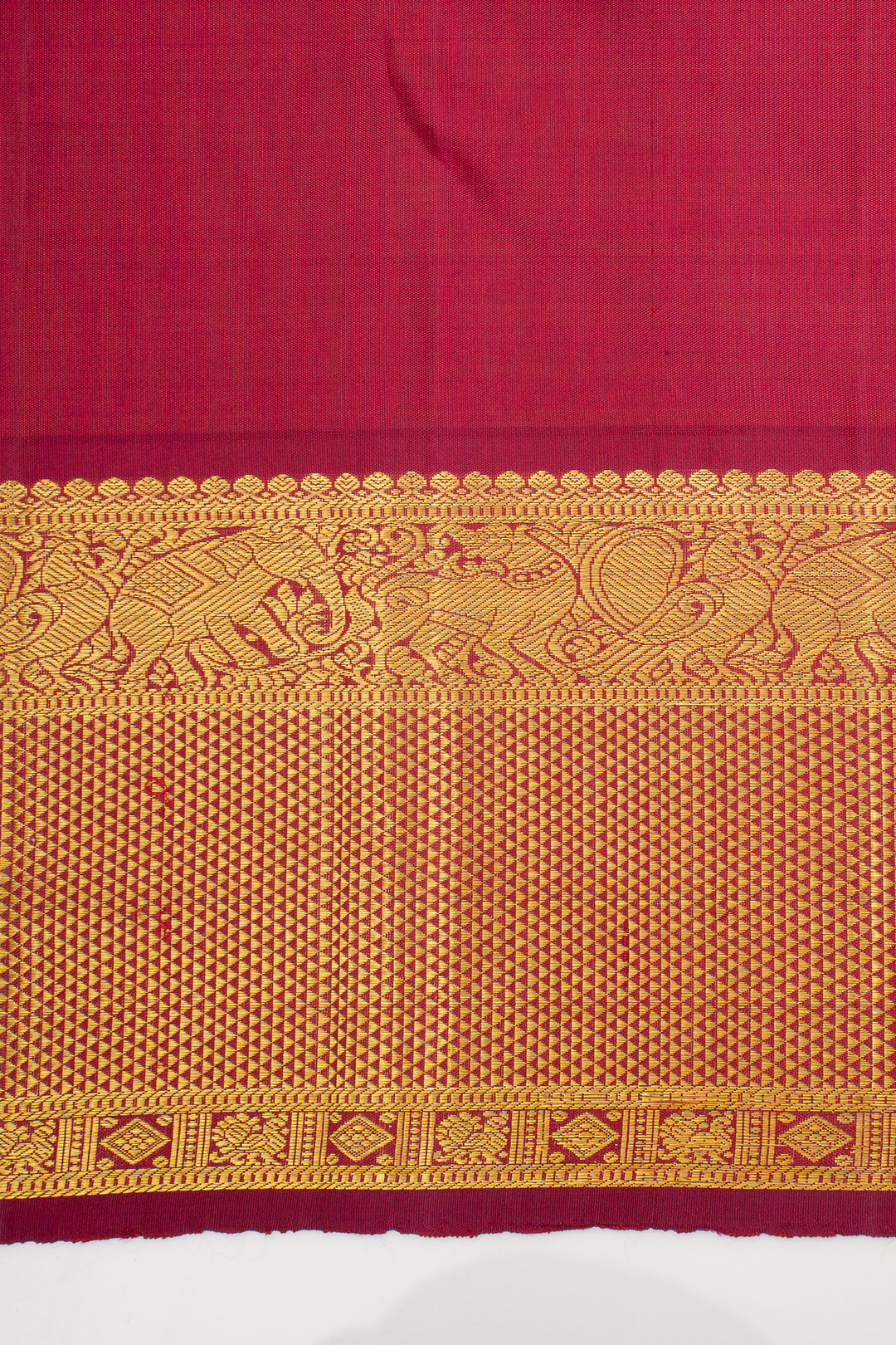 Yellow and Green Podikattam Pure Kanchipuram Silk Saree