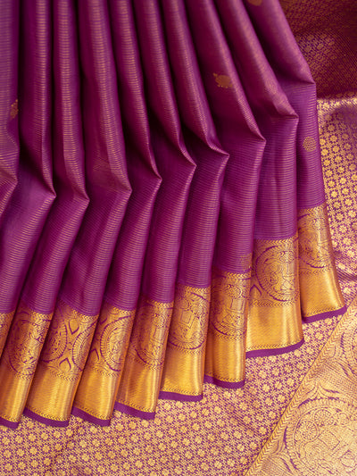 Purple Vairaoosi Pure Kanchipuram Silk Saree