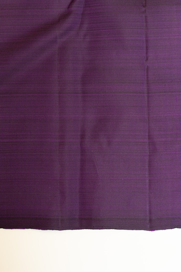 Purple vanasingaram borderless brocade pure Kanchipuram silk saree