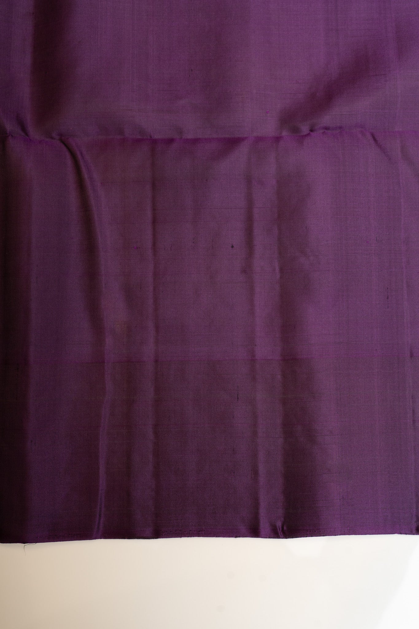 Off white and jamun purple pure soft silk saree