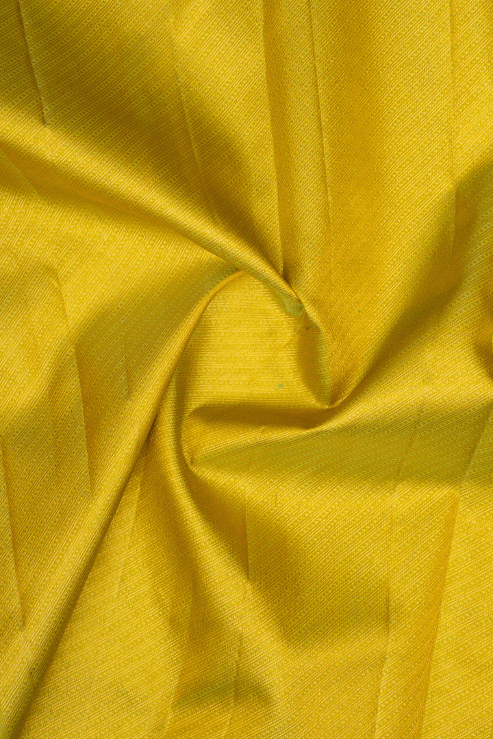 Lemon Yellow and Green Traditional Pure Kanchipuram Silk Saree