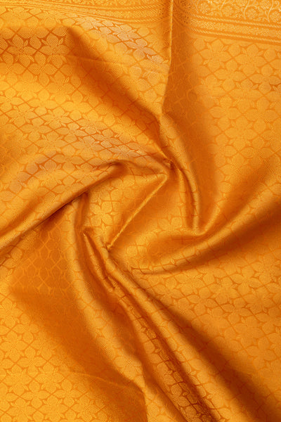 Beige and yellow serpentine stripes pure soft silk saree