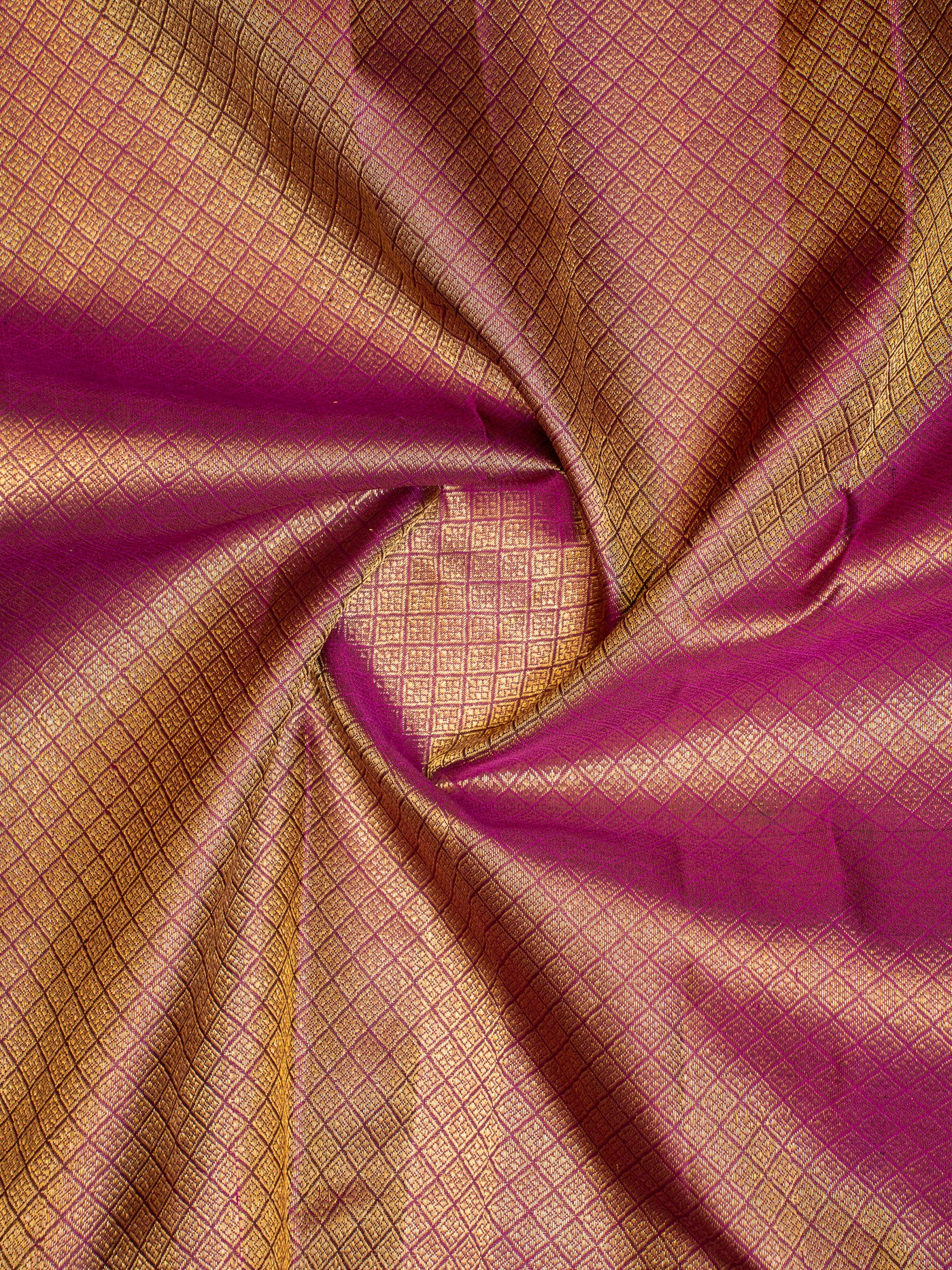 Grey and Magenta Pure Kanchipuram Silk Saree