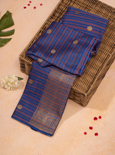 Borderless kanchipuram silk saree | stripes kanchipuram silk saree | kanchipuram silk sarees Chennai