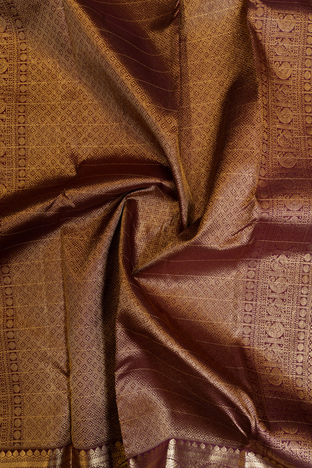 Ice blue zari checks pure Kanchipuram silk saree