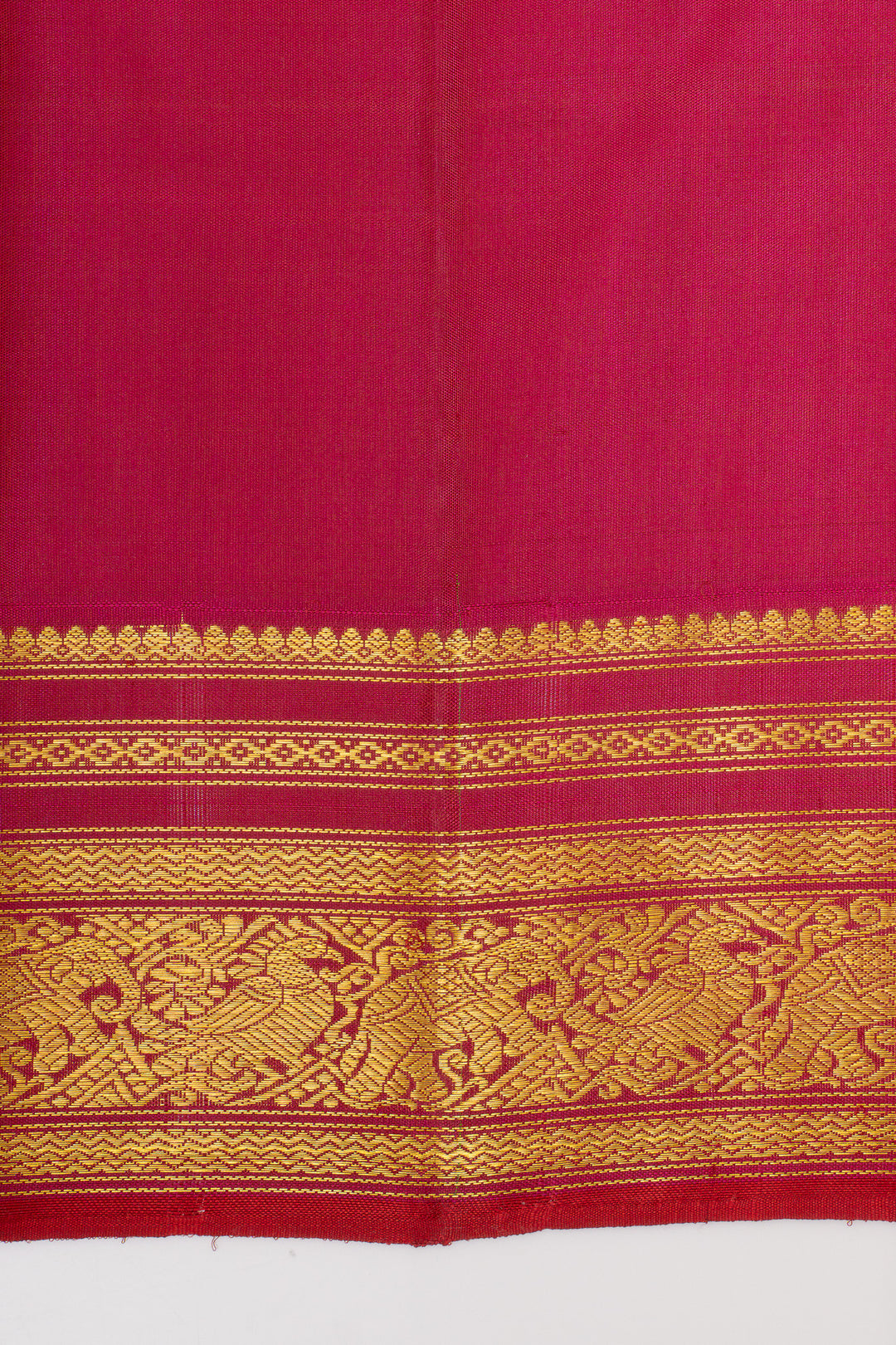 Pink and red traditional  pure kanchipuram silk saree