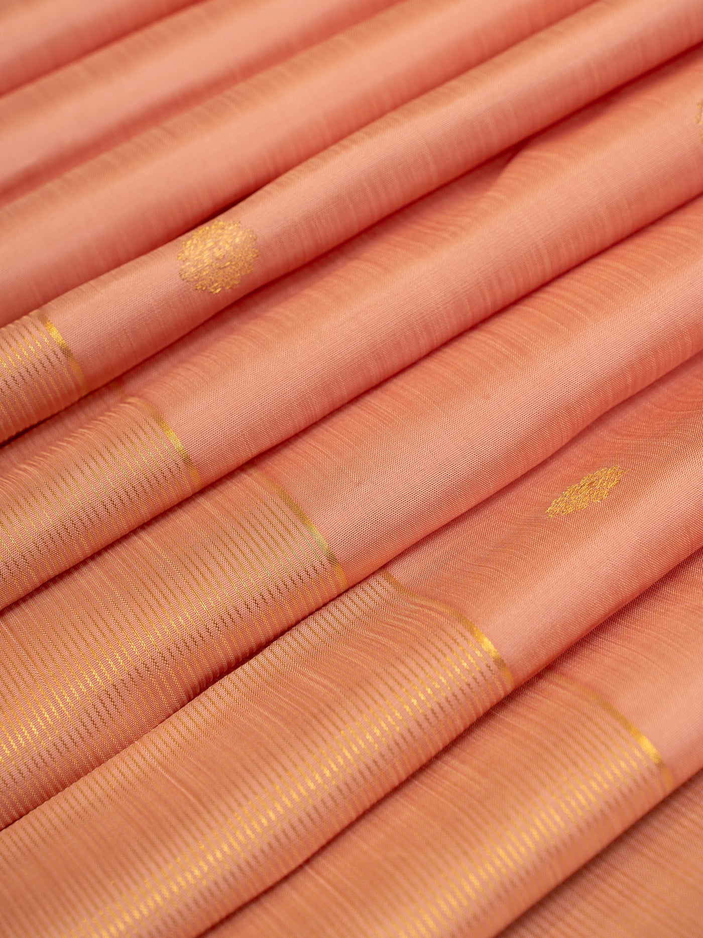 Blush Pink Vairaoosi Stripes Pure Kanchipuram Silk Saree