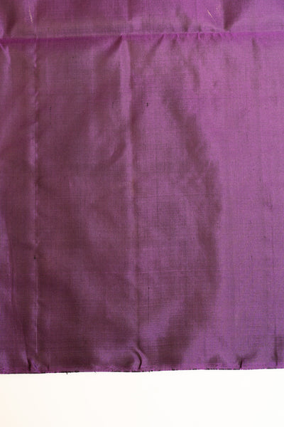 Aubergine purple polka zari pure soft silk saree