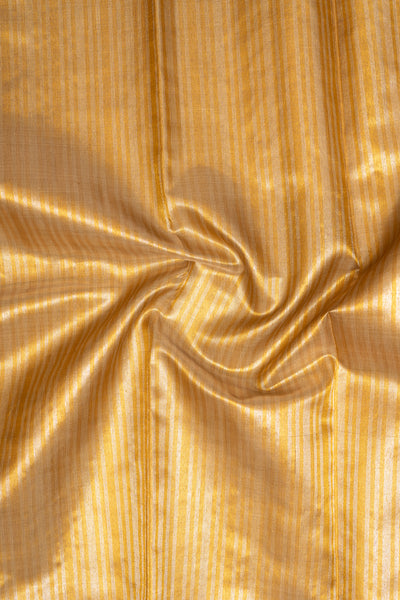 Gold Silver Stripes Tissue Kanchipuram Silk Saree - Clio Silks