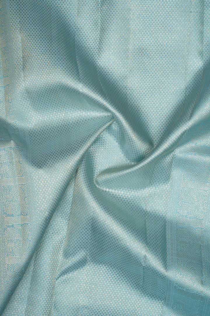 Purple zari checks pure kanchipuram silk saree