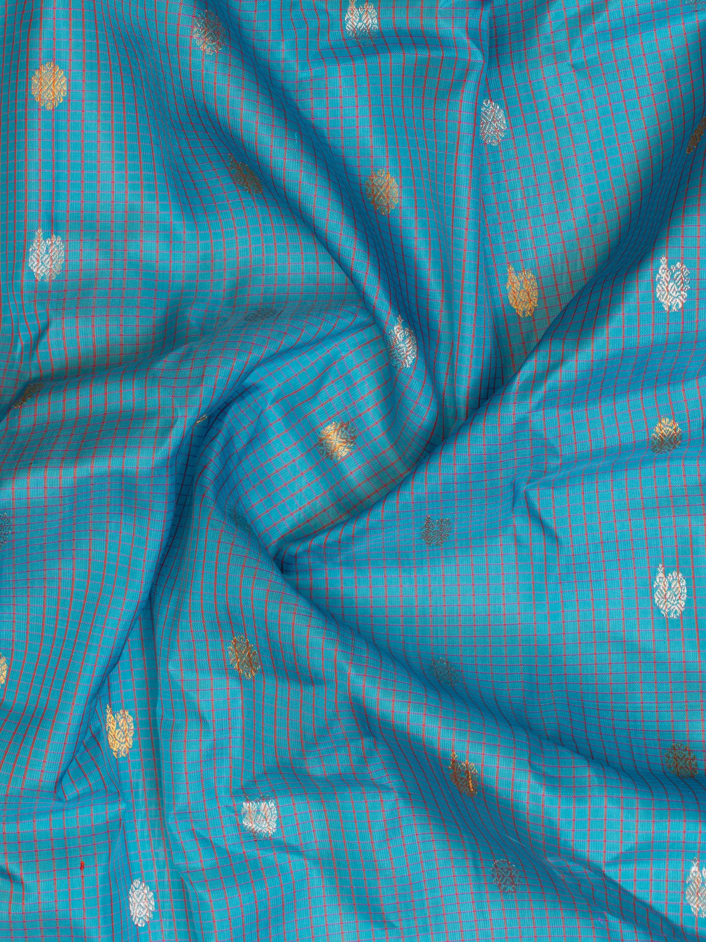 Ananda blue and Rani pink pure Gadwal silk saree